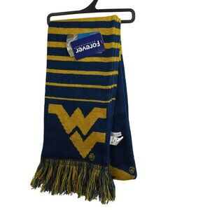 Top of the World NCAA West Virginia University Mountaineers Stripe Scarf OS NWT